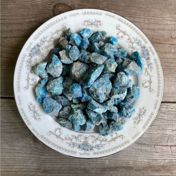 Raw Blue Apatite Chunks - Picture 1 of 4